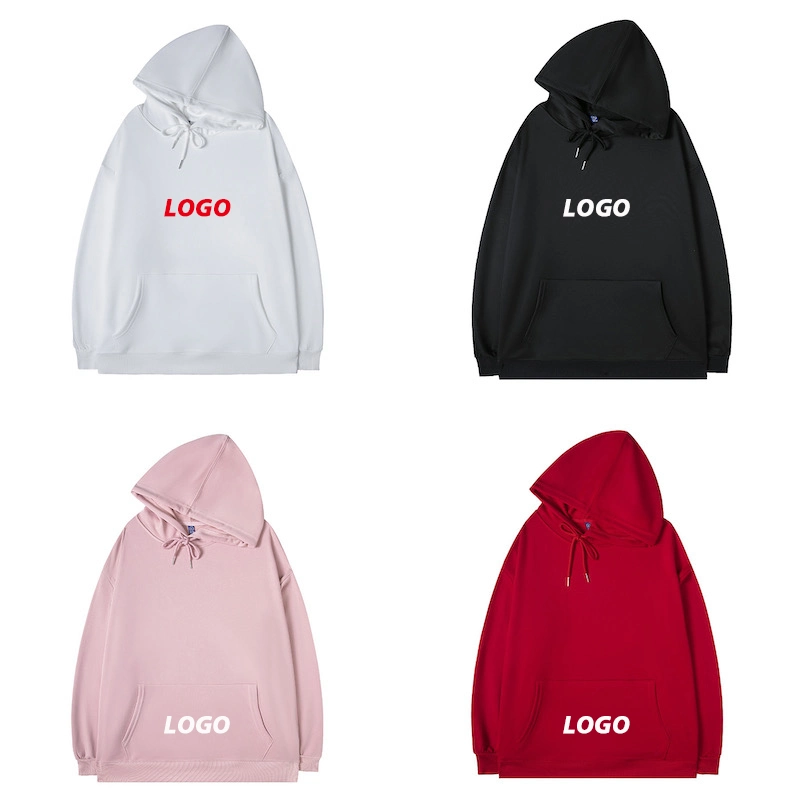 No MOQ Custom Logo Promotional Lightweight Unsex Plain Hoodie for Men and Women, 17 Colors Leisure Apparel Long Sleeve Pullover Sweatshirts &amp; Top Manufacturer