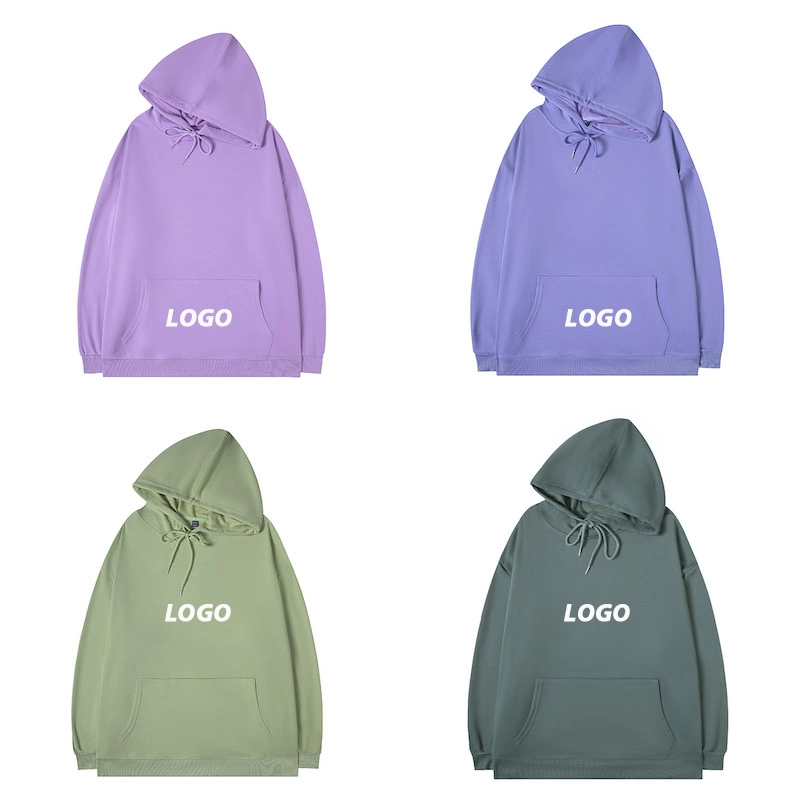 No MOQ Custom Logo Promotional Lightweight Unsex Plain Hoodie for Men and Women, 17 Colors Leisure Apparel Long Sleeve Pullover Sweatshirts &amp; Top Manufacturer