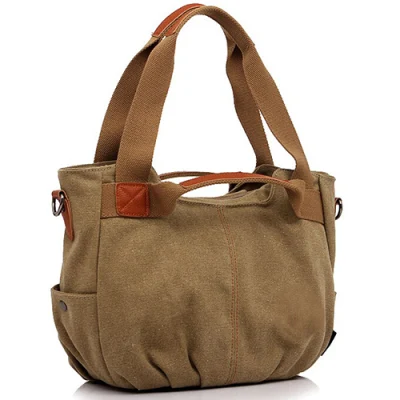 Distributor Promotional Leisure Hand Handle Totes Canvas Beach Bag for Women